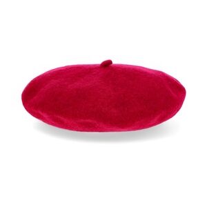 • NWT No Boundaries Solid Beret Wool Blend Hat One Size Raspberry